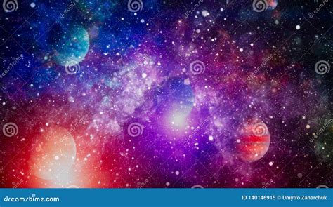 Nebula Night Starry Sky In Rainbow Colors Multicolor Outer Space Star