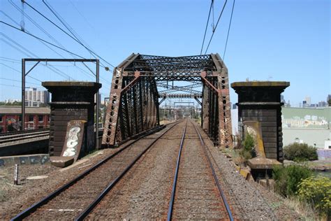 Rail Geelong Gallery River Bridge Looking East
