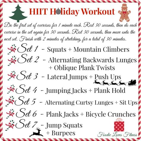 30 Minute Hiit Holiday Workout Foodie Loves Fitness