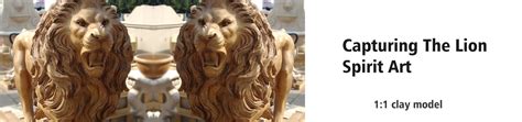 Large Concrete Roaring Garden Lion Statues For Outdoor Marblebronze