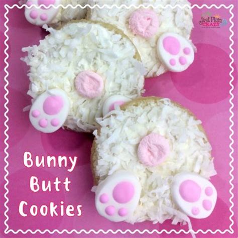 Easter Bunny Butt Cookies Recipe Be Plum Crazy