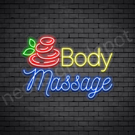 Body Massage Neon Sign Neon Signs Depot