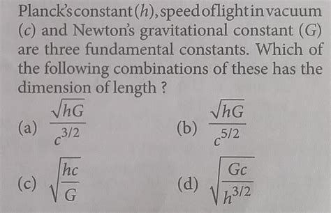 Answered Planck S Constant H Speed Oflight In Vacuum C And Ne