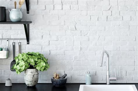 Realistic White Brick Wallpaper Removable And Self