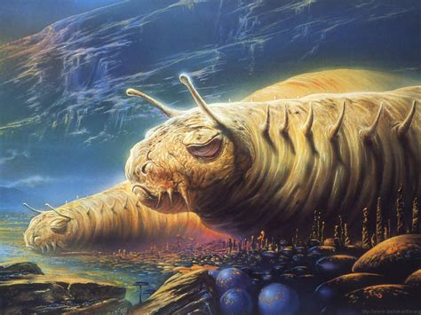 Giant Worm Space Monsters 70s Sci Fi Art Sci Fi Art Alien Concept Art