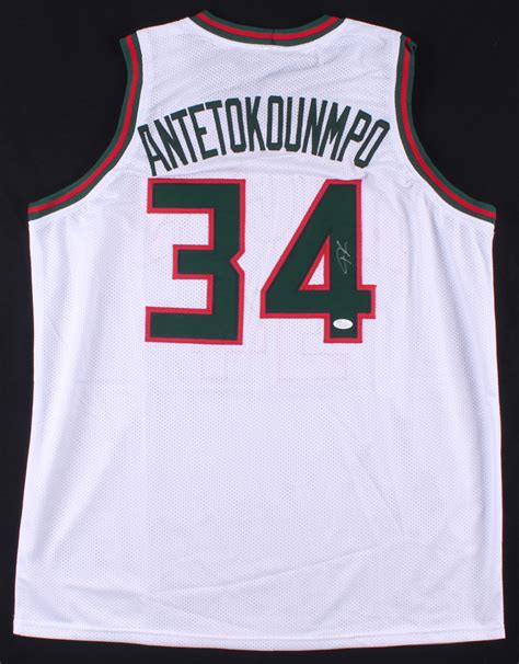 Descubre la mejor forma de comprar online. Giannis Antetokounmpo Signed Jersey (JSA COA) | Pristine ...