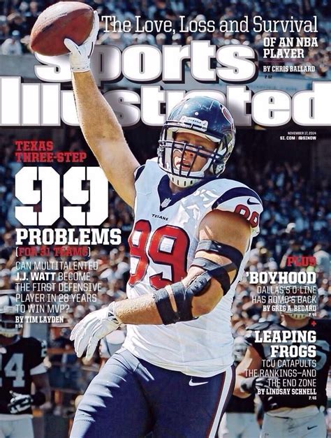 Jj Watt On Cover Of Sports Illustrated Espn The Magazine Sports