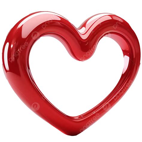 3d Rendering Red Heart Isolated On Transparent Background Red Heart