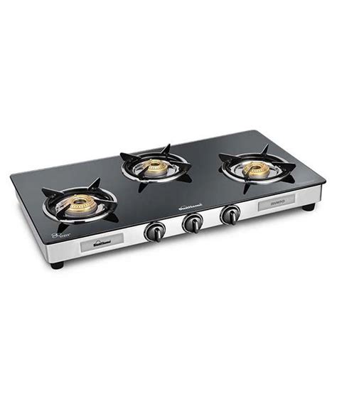 Reasons to buy 4 burner gas stove 4 burner gas stove will help those families who do most often cook for parties and celebrations. Sunflame Diamond 3B SS- GT 3 Burner Gas Stove Toughened ...