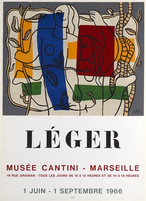 Musée Cantini By Fernand Leger 1966 Exhibition Poster Lithograph Art