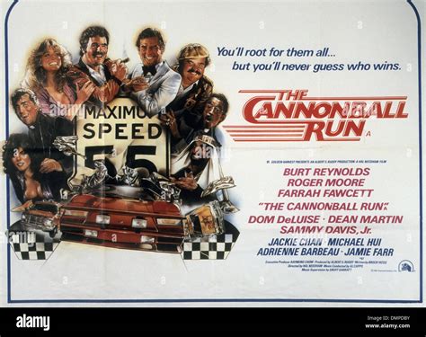 La Cannonball Run Cartel De 1981 20th Century Fox Film Con Burt Reynolds Roger Moore Y Farrah