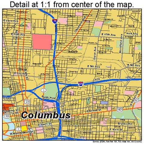 Columbus Ohio Street Map 3918000