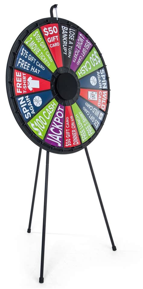 these prize wheels are ideal for use during meetings or trade shows various other spinning