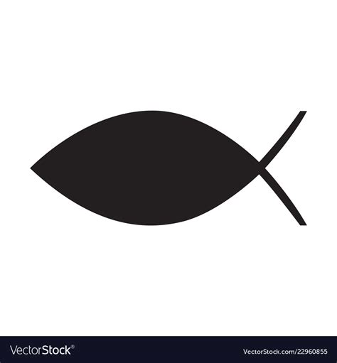 Christian Fish Symbol Silhouette Royalty Free Vector Image