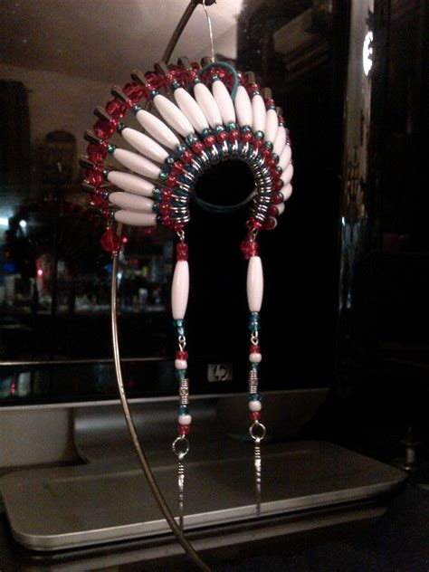 Headdress Native American Beading Safety Pin Crafts Bead Indian