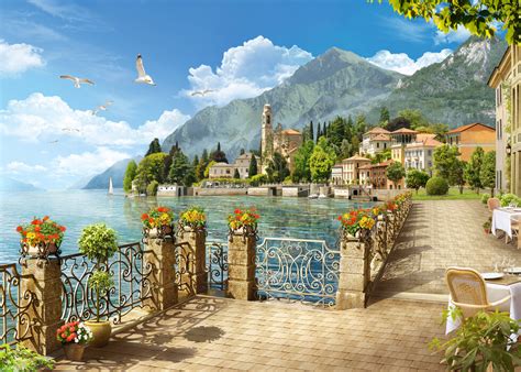 Lake Como Italy Trendy Fotobehang Photowall