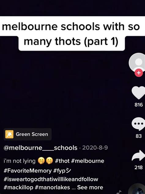 Melbourne Schools Targeted In Tiktok Video Posts Calling Girls ‘thots