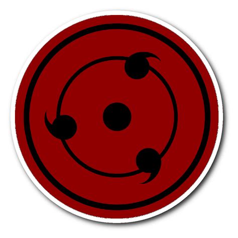 Naruto Exclusive Uchiha Sharingan Symbol Sticker Redblack Anime