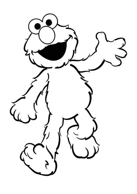How to make your own sesame street printables? Elmo Is Very Happy In Sesame Street Coloring Page : Color Luna
