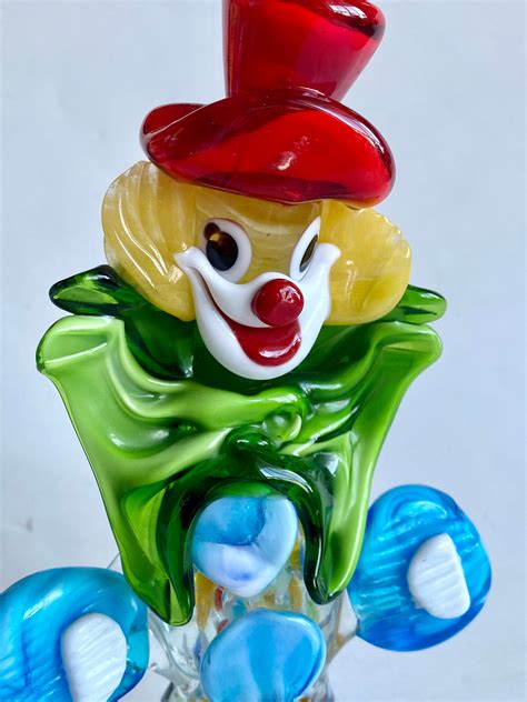 Vintage Authentic Murano Glass Clown Sculpture Italian Glassware Clown Sculpture 1960s 1970s