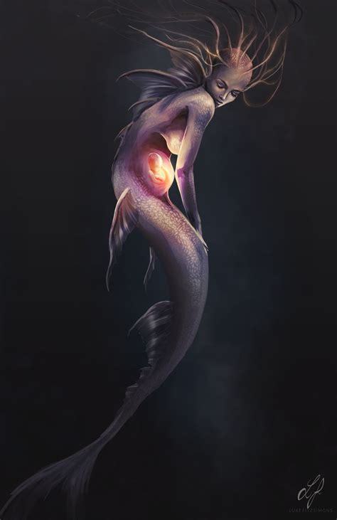Mermaid By Lukefitzsimons On Deviantart Dark Fantasy Art Mermaid Art Fantasy Mermaids