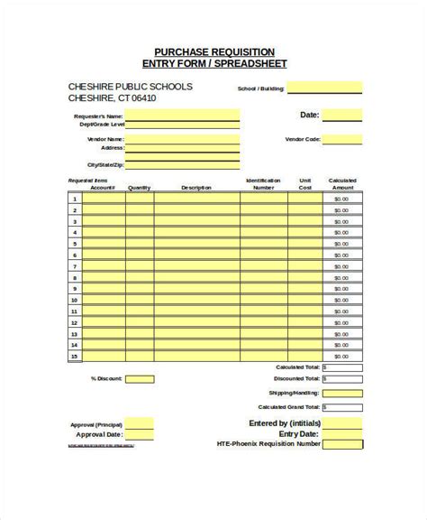 Purchase Request Form Template Excel Excel Templates