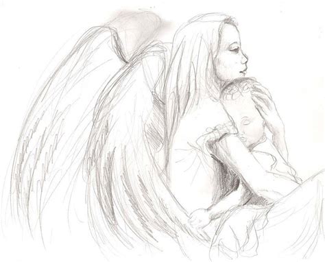 Some Guardian Angel Sketches Angel Sketch Angel Drawing Angel Art