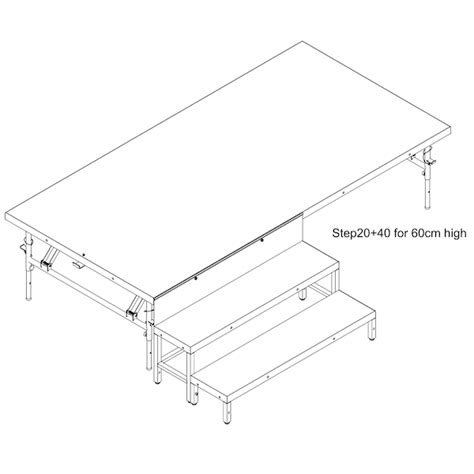 1m Wide Fixed Step Packages For Intellistage Staging 101 Mobile Folding