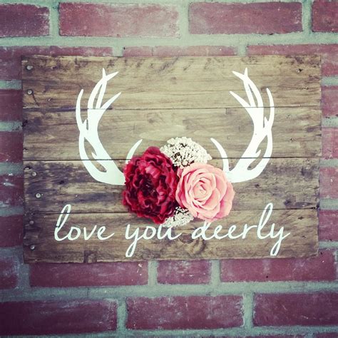 ✅ free delivery and free returns on ebay plus items! love you deerly sign with flowers - BigDIYIdeas.com
