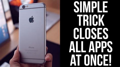 2 no home button, no problem! iPhone Trick: Close All Background Apps At Once! - YouTube