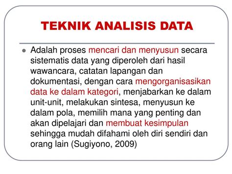 Contoh Teknik Analisis Data Dalam Skripsi Kumpulan Berbagai Skripsi