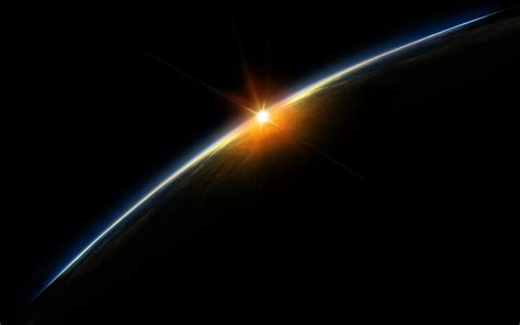 Sunset View From Space Wallpapers And Images Wallpapers Pictures Photos