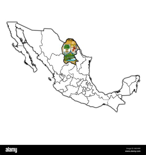 Emblema Del Estado De Coahuila En El Mapa Con Las Divisiones