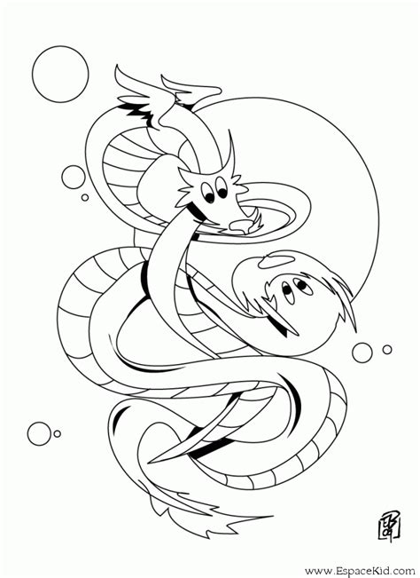 Coloriage Dragon nouvel an chinois à imprimer dans les coloriages