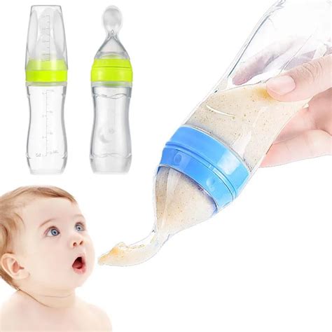 90120ml Infant Baby Soft Silicone Food Supplement Toddler Rice Cereal