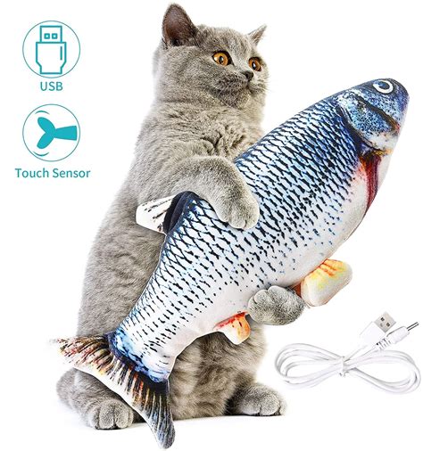 Buy 1 Pack Realistic Moving Cat Kicker Fish Toy Flopping Fish Cat Toy
