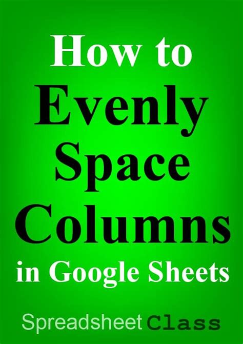 Cells are the single data points within a google sheet. Learn how to evenly space columns in Google Sheets ...