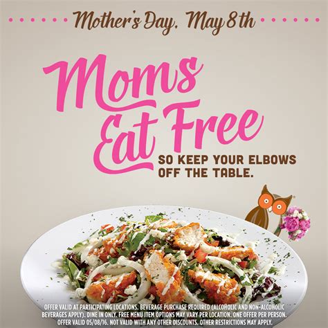 All The Free Food To Get Your Mom On Mothers Day