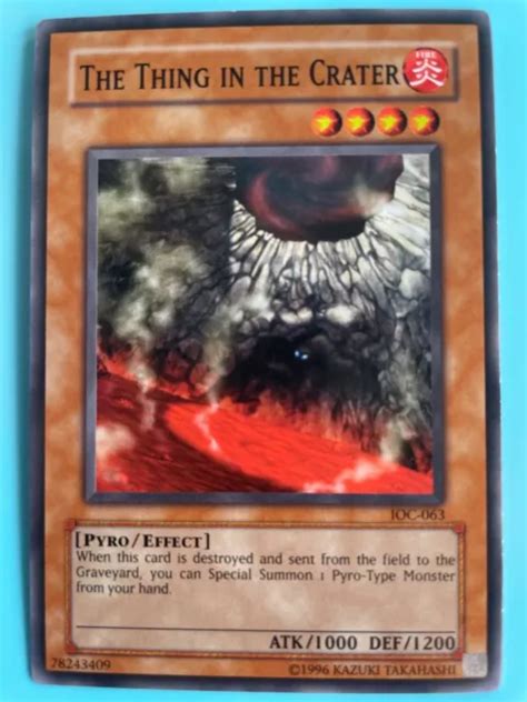 Yu Gi Oh Cards The Thing In The Crater Ioc 063 Yugiuh Pyro Playing