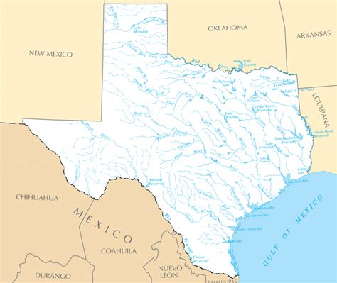 Texas Rivers And Lakes Mapsof East Texas Lakes Map Printable Maps