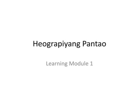 Heograpiyang Pantao Ppt