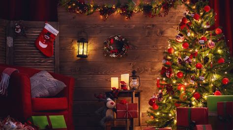 Download Christmas Tree Holiday Decorations Ts 1366x768 Wallpaper