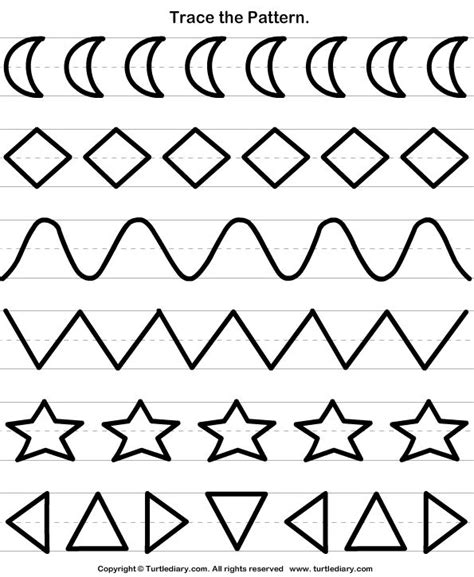 Trace Over The Line To Complete The Pattern Worksheet Pattern