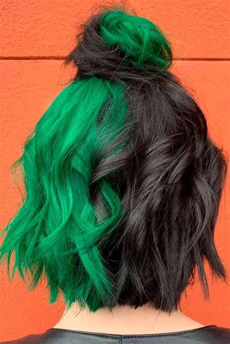 33 Unique Split Hair Dye Ideas Trending Color Combinations
