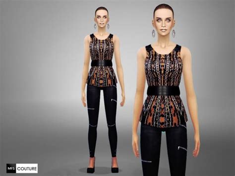 Wild Elegance Set By Missfortune Sims 4 Female Clothes