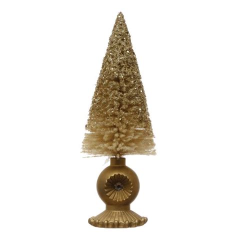 Bottle Brush Tree With Glitter Small Town Home And Decor
