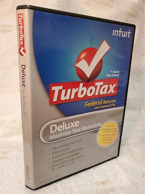 Amazon Com Turbotax 2011 Deluxe Tax Software CD FEDERAL RETURNS ONLY