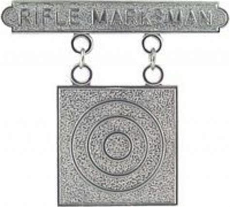 Us Marine Corps Rifle Marksman Qualification Badge Official Size