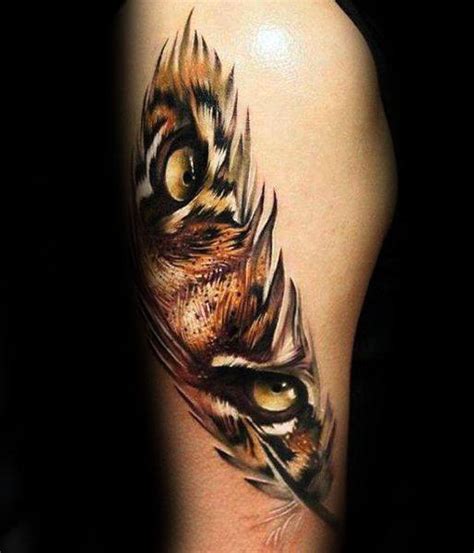 40 Tiger Eyes Tattoo Designs For Men Realistic Animal Ink Ideas