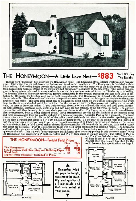 The Honeymoon Kit House Floor Plan Made By The Aladdin Company In Bay